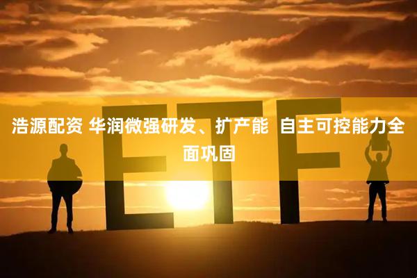 浩源配资 华润微强研发、扩产能  自主可控能力全面巩固